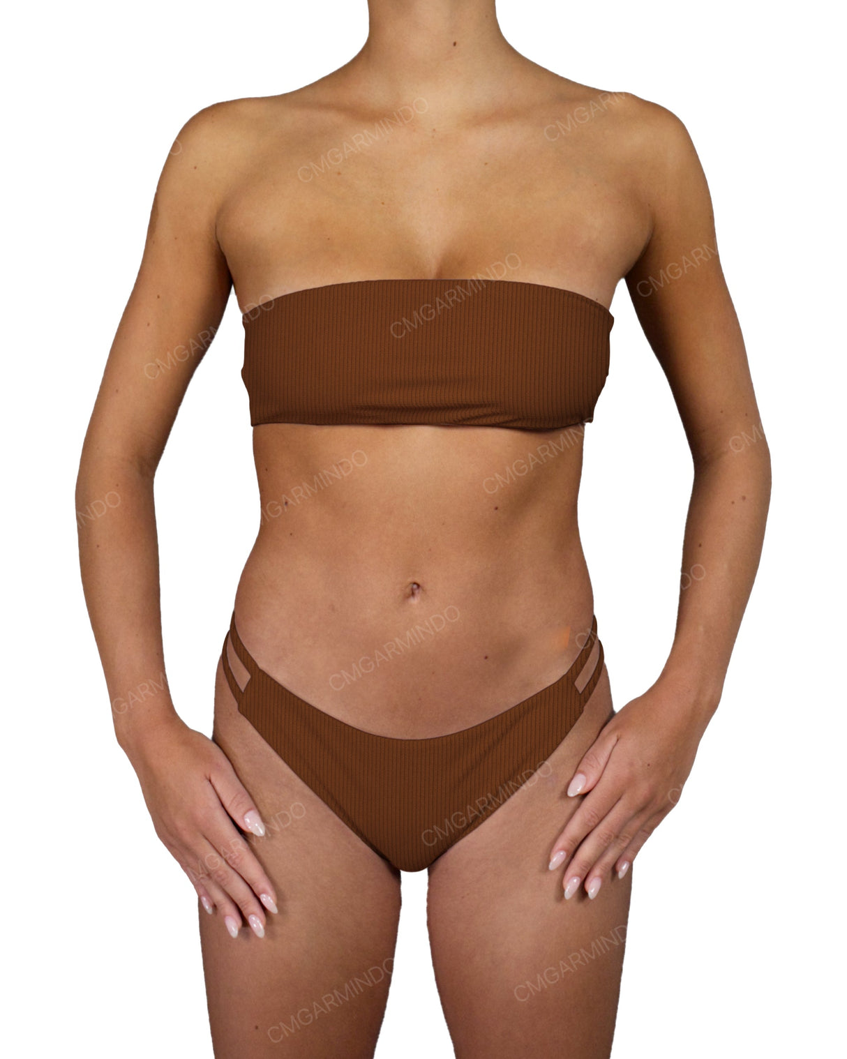 Double Back Strap Bandeau Top