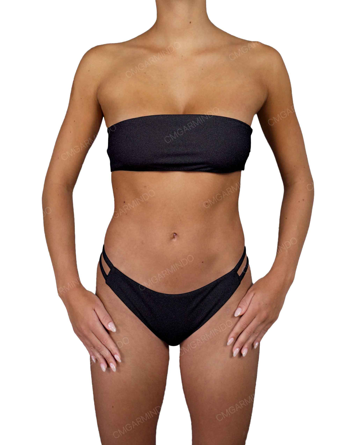 Double Back Strap Bandeau Top