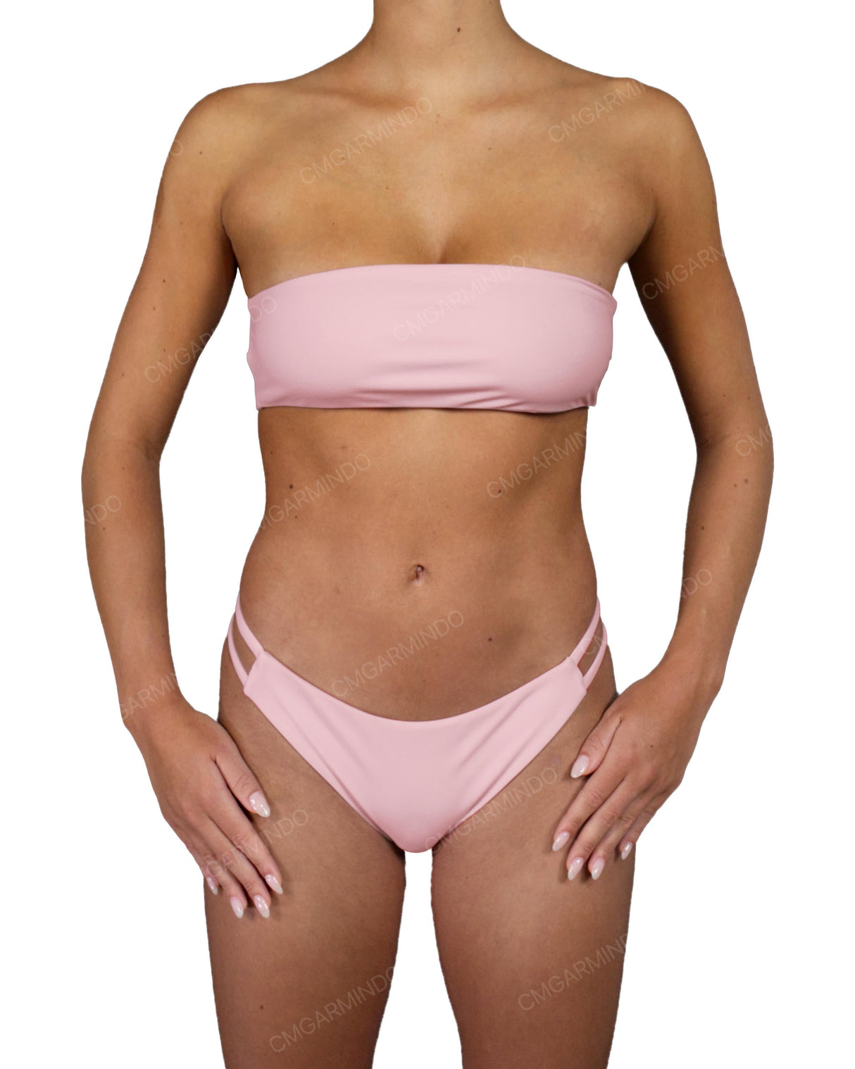 Double Back Strap Bandeau Top