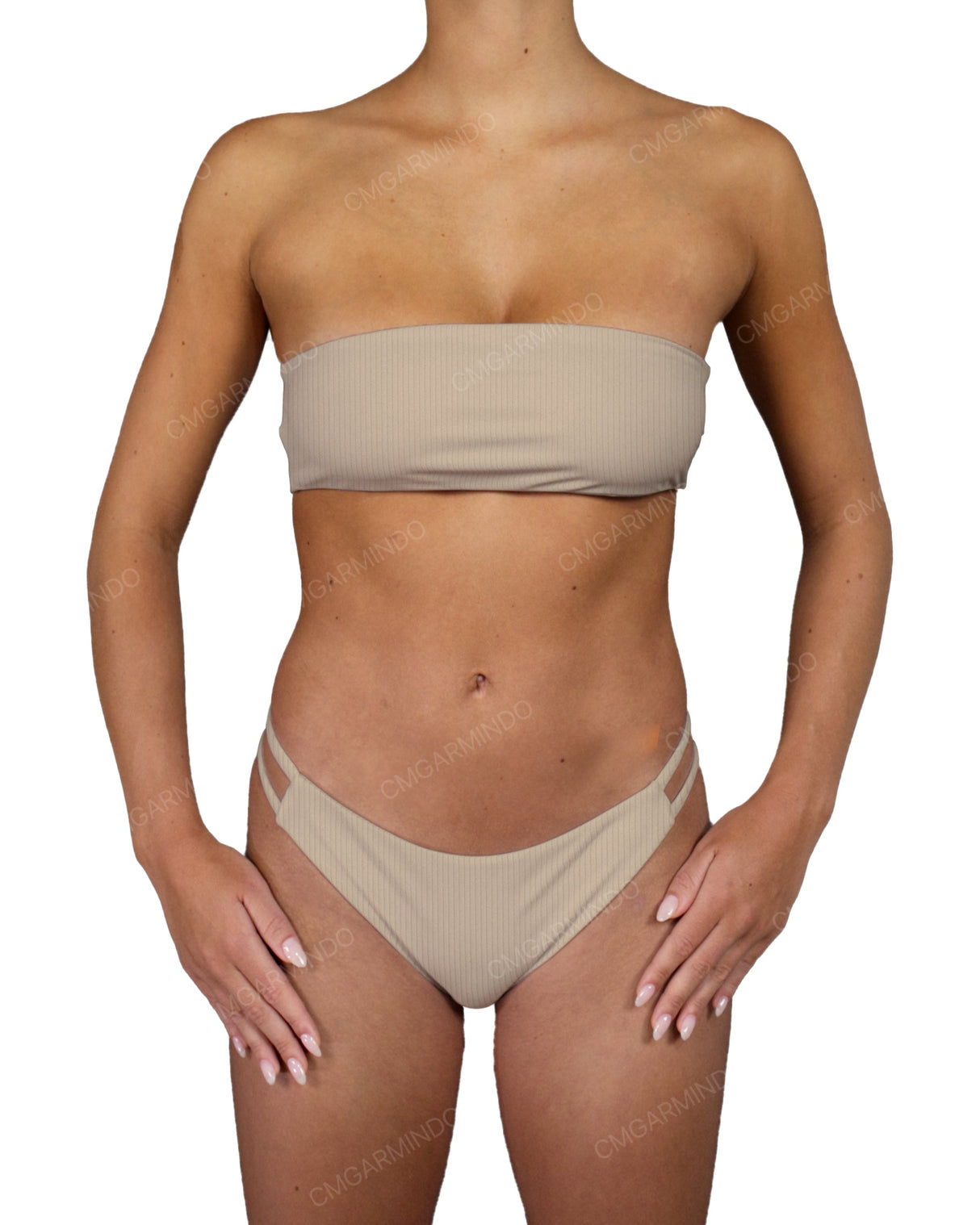 Double Back Strap Bandeau Top