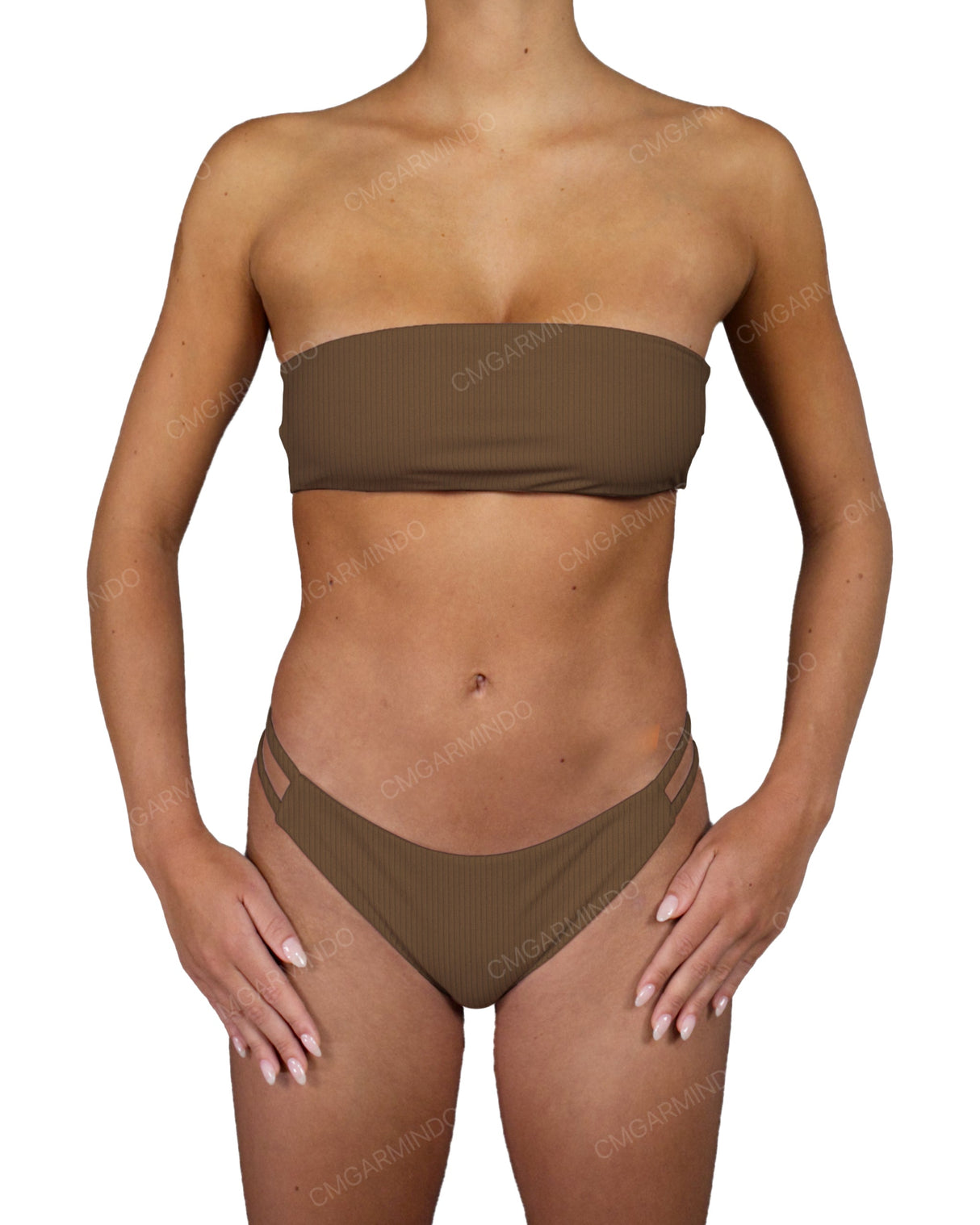 Double Back Strap Bandeau Top