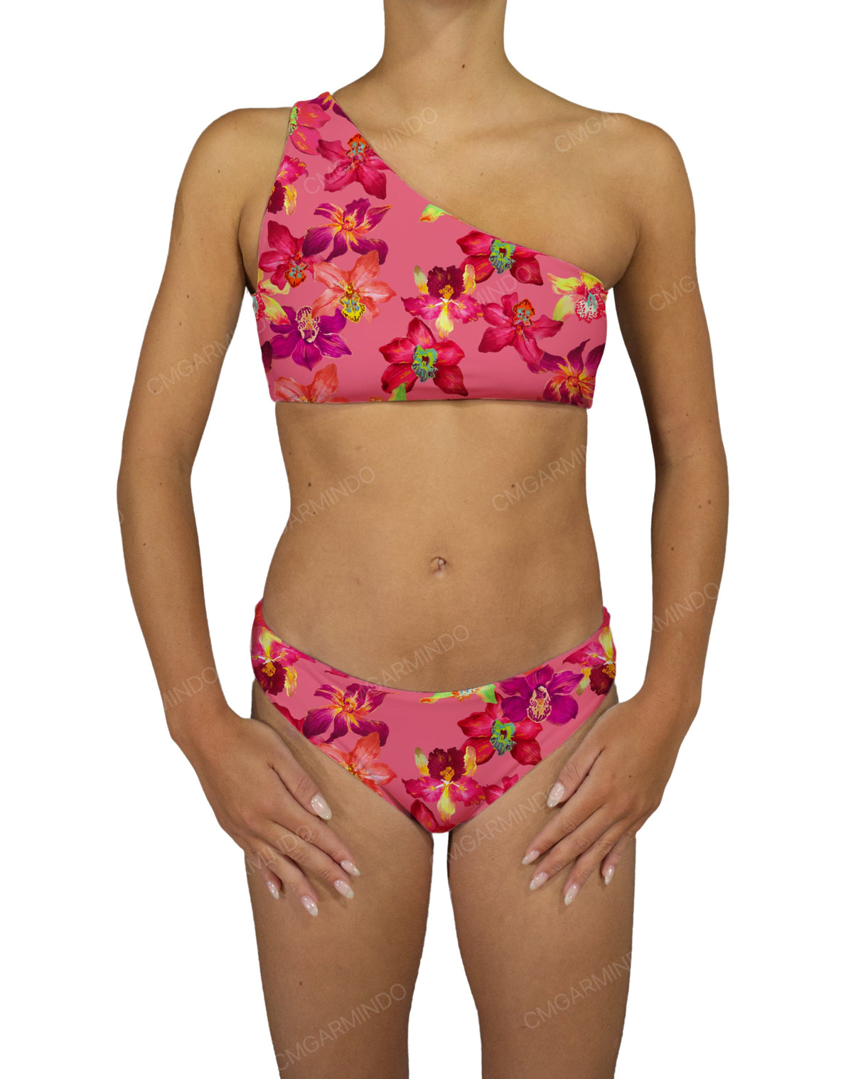 One Shoulder Tankini Top