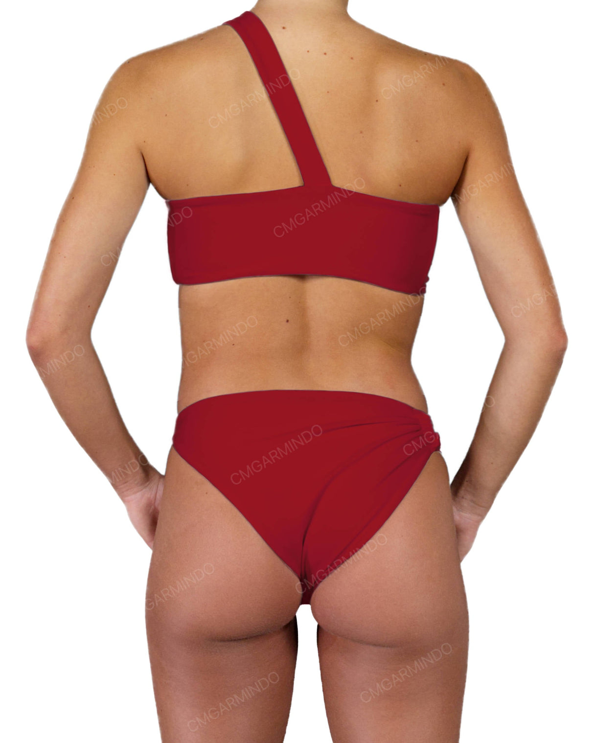 One Shoulder Thin Twist Bandeau Top