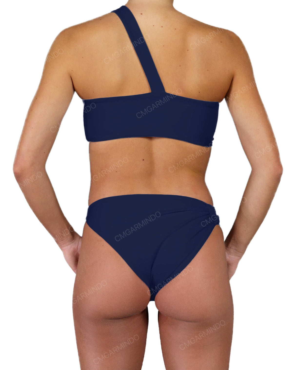 One Shoulder Thin Twist Bandeau Top