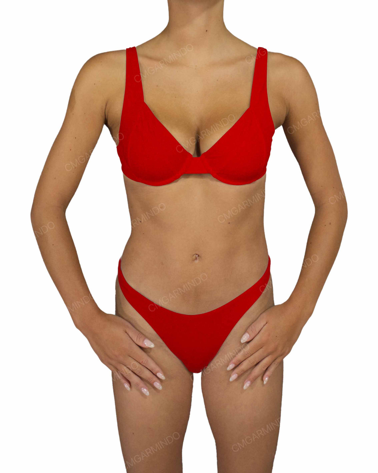 Multi Panel Wide Strap Underwire Top