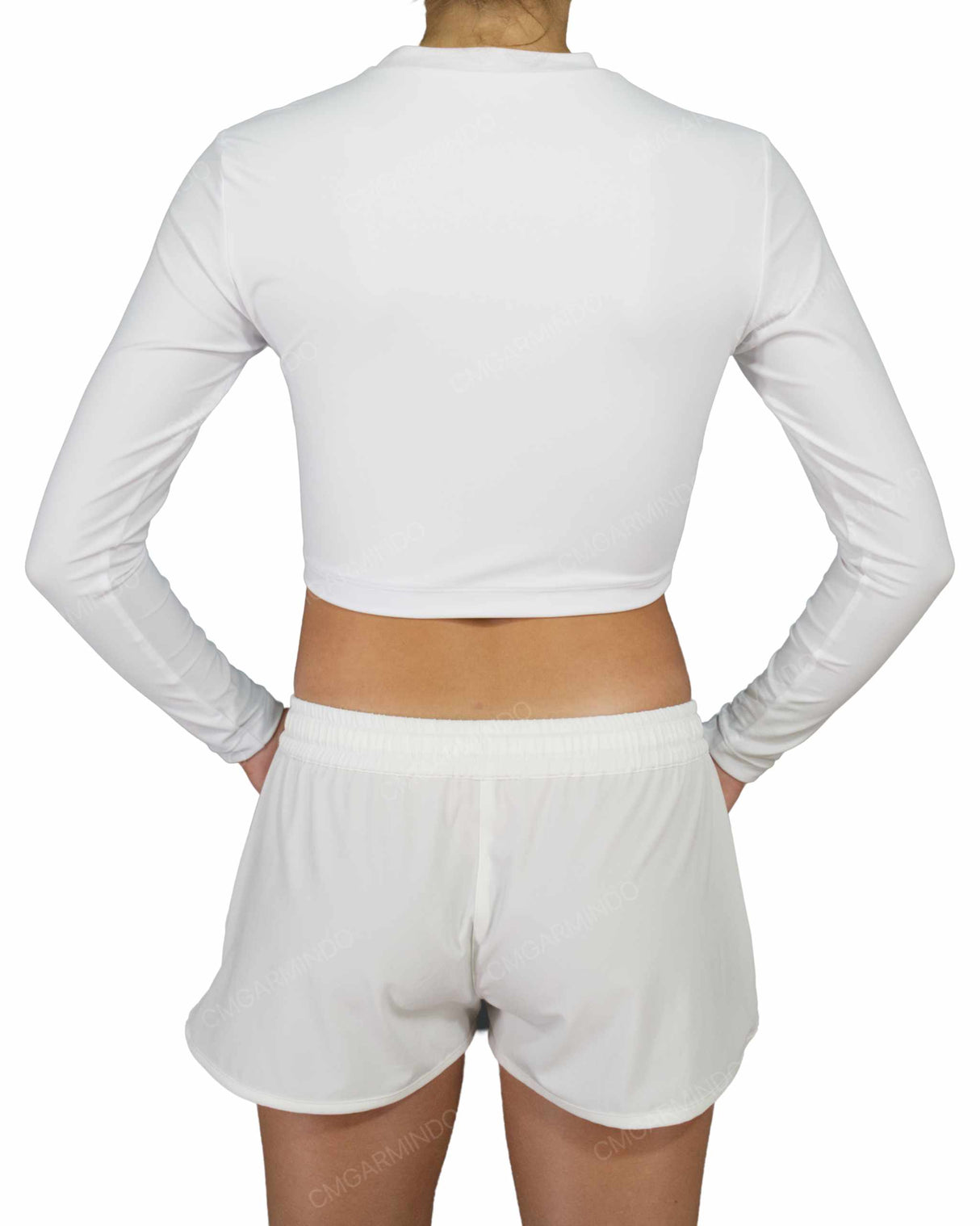 Long Sleeve Crop Rashguard Top