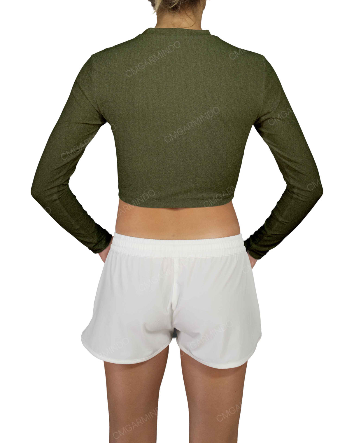 Long Sleeve Crop Rashguard Top