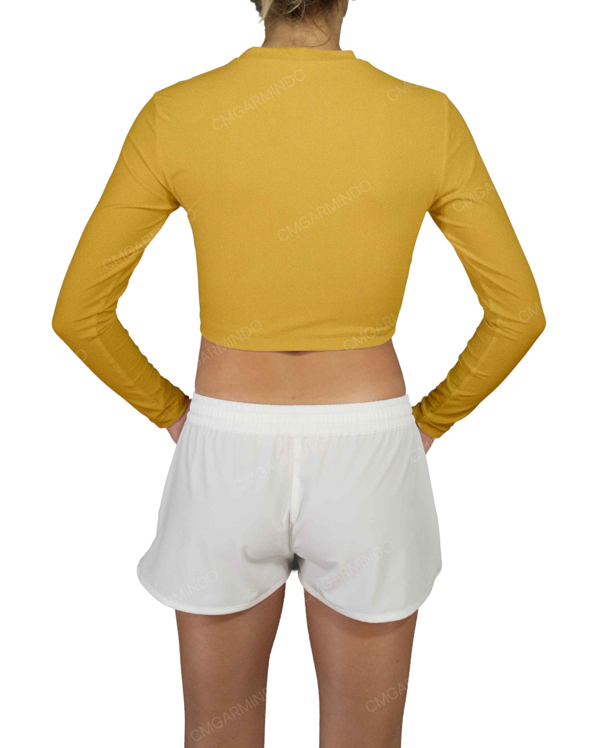 Long Sleeve Crop Rashguard Top