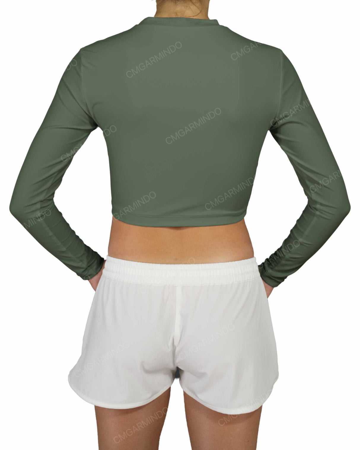 Long Sleeve Crop Rashguard Top