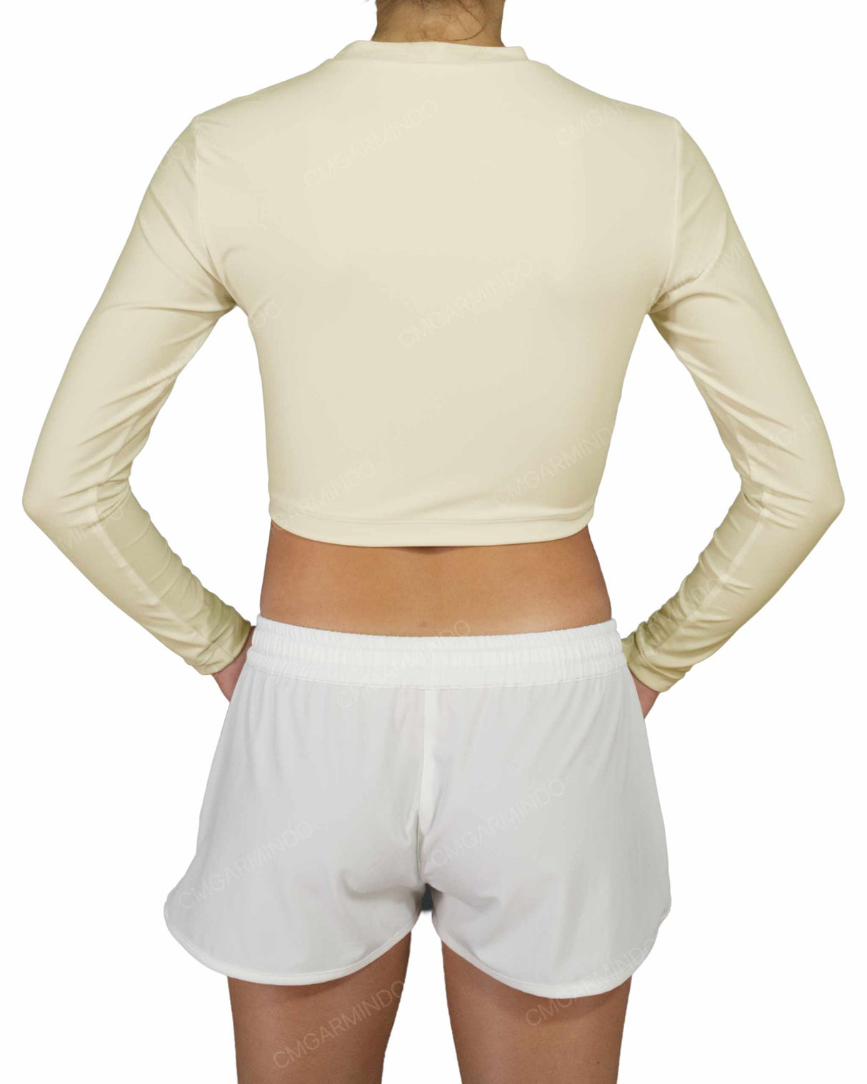Long Sleeve Crop Rashguard Top