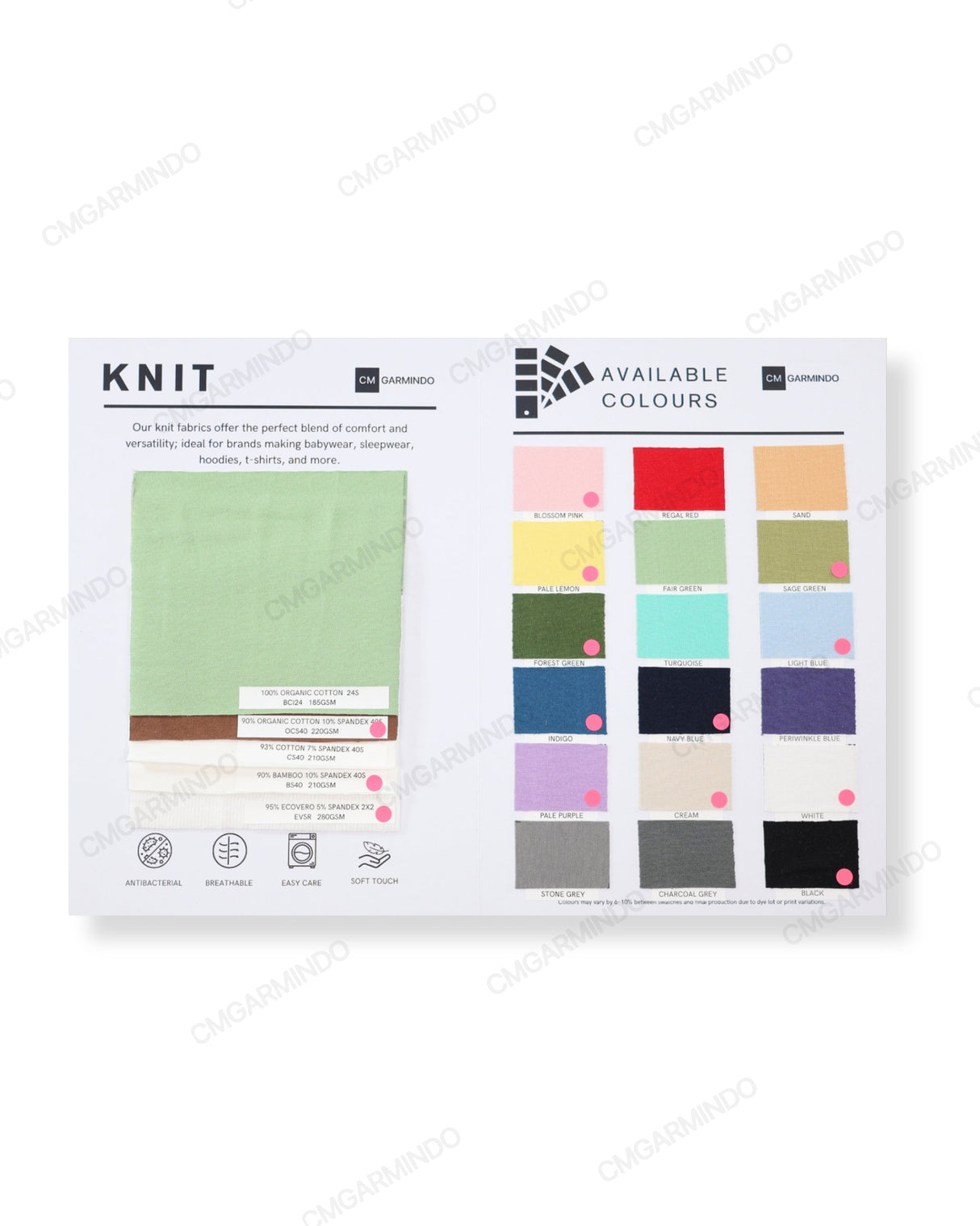 Organic Cotton, Bamboo, EcoVero options