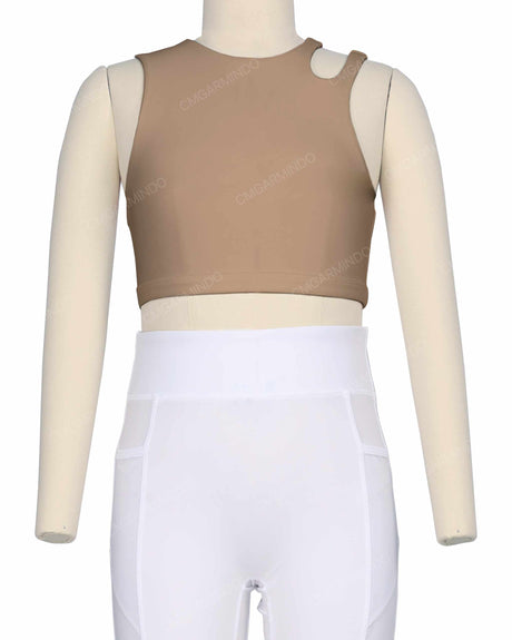 Sleeveless Shoulder Cut Out Top