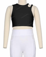 Sleeveless Shoulder Cut Out Top