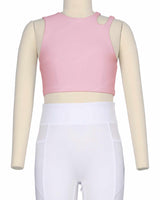 Sleeveless Shoulder Cut Out Top