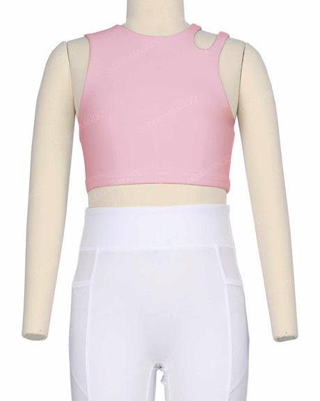 Sleeveless Shoulder Cut Out Top