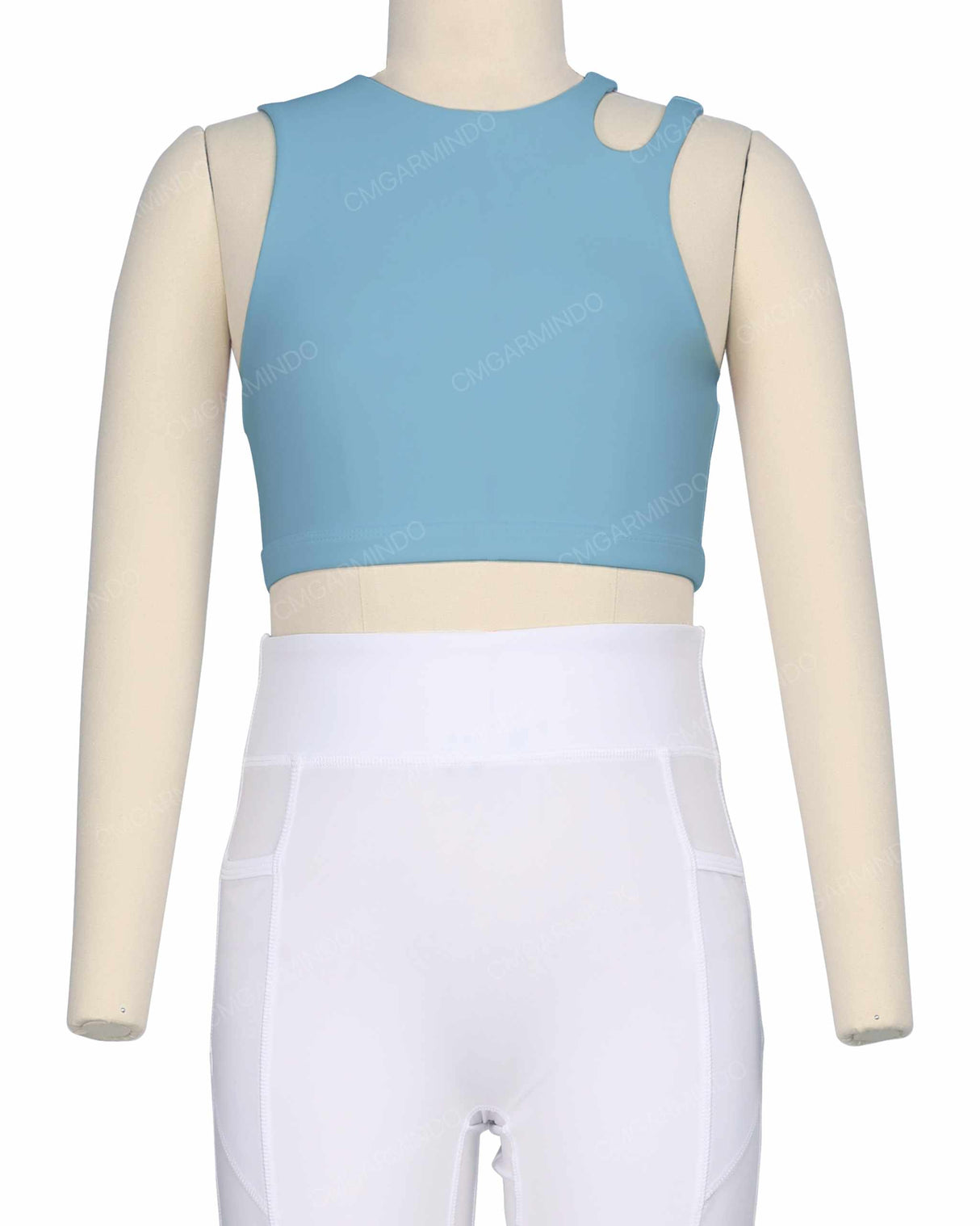 Sleeveless Shoulder Cut Out Top