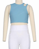 Sleeveless Shoulder Cut Out Top