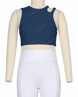 Sleeveless Shoulder Cut Out Top