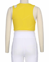 Sleeveless Shoulder Cut Out Top
