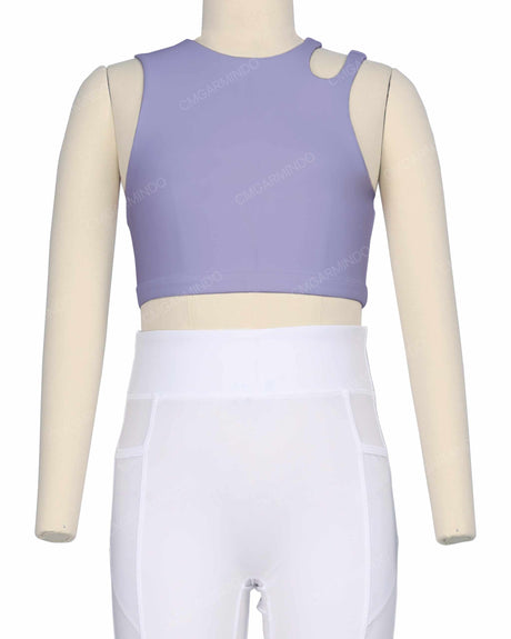 Sleeveless Shoulder Cut Out Top
