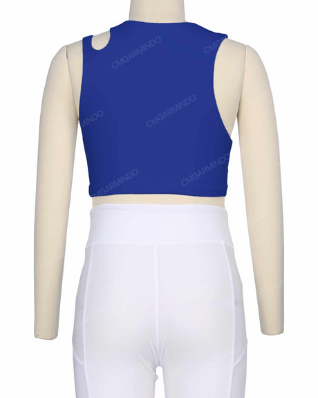 Sleeveless Shoulder Cut Out Top