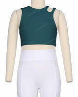 Sleeveless Shoulder Cut Out Top