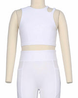 Sleeveless Shoulder Cut Out Top