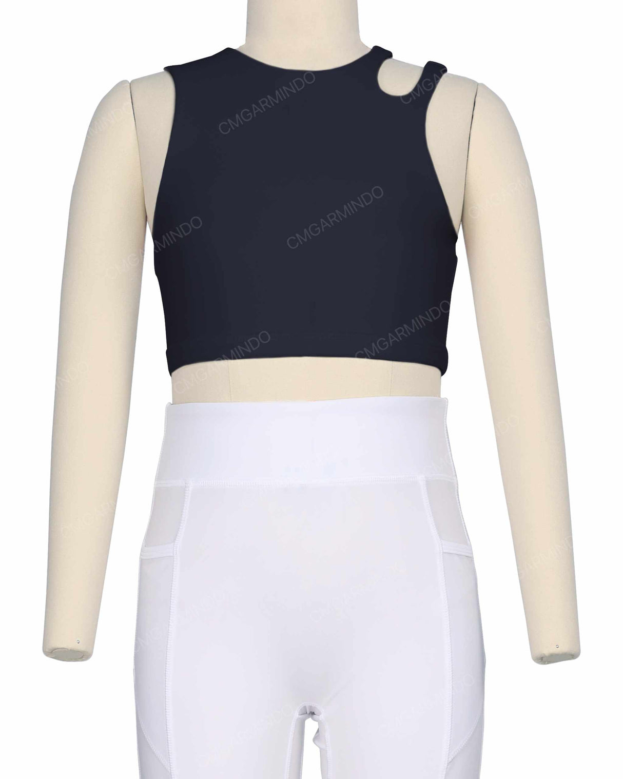 Sleeveless Shoulder Cut Out Top
