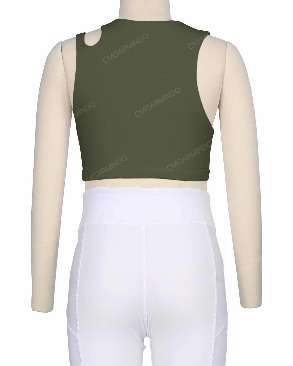 Sleeveless Shoulder Cut Out Top
