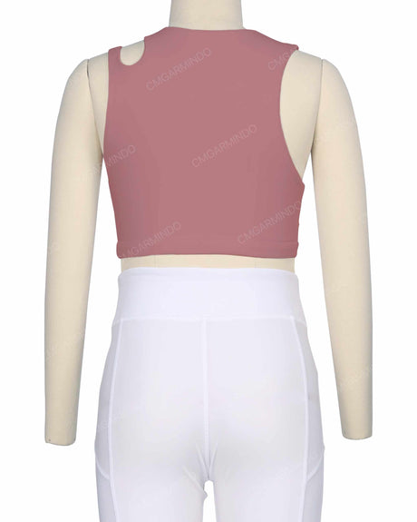 Sleeveless Shoulder Cut Out Top