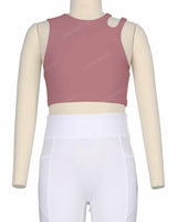 Sleeveless Shoulder Cut Out Top