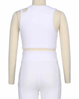 Sleeveless Shoulder Cut Out Top