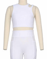Sleeveless Shoulder Cut Out Top