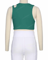 Sleeveless Shoulder Cut Out Top