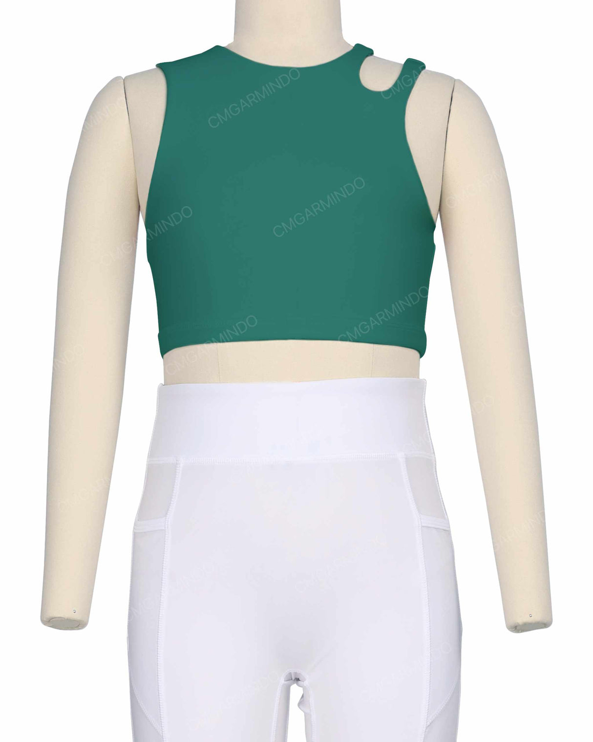 Sleeveless Shoulder Cut Out Top