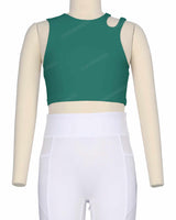 Sleeveless Shoulder Cut Out Top