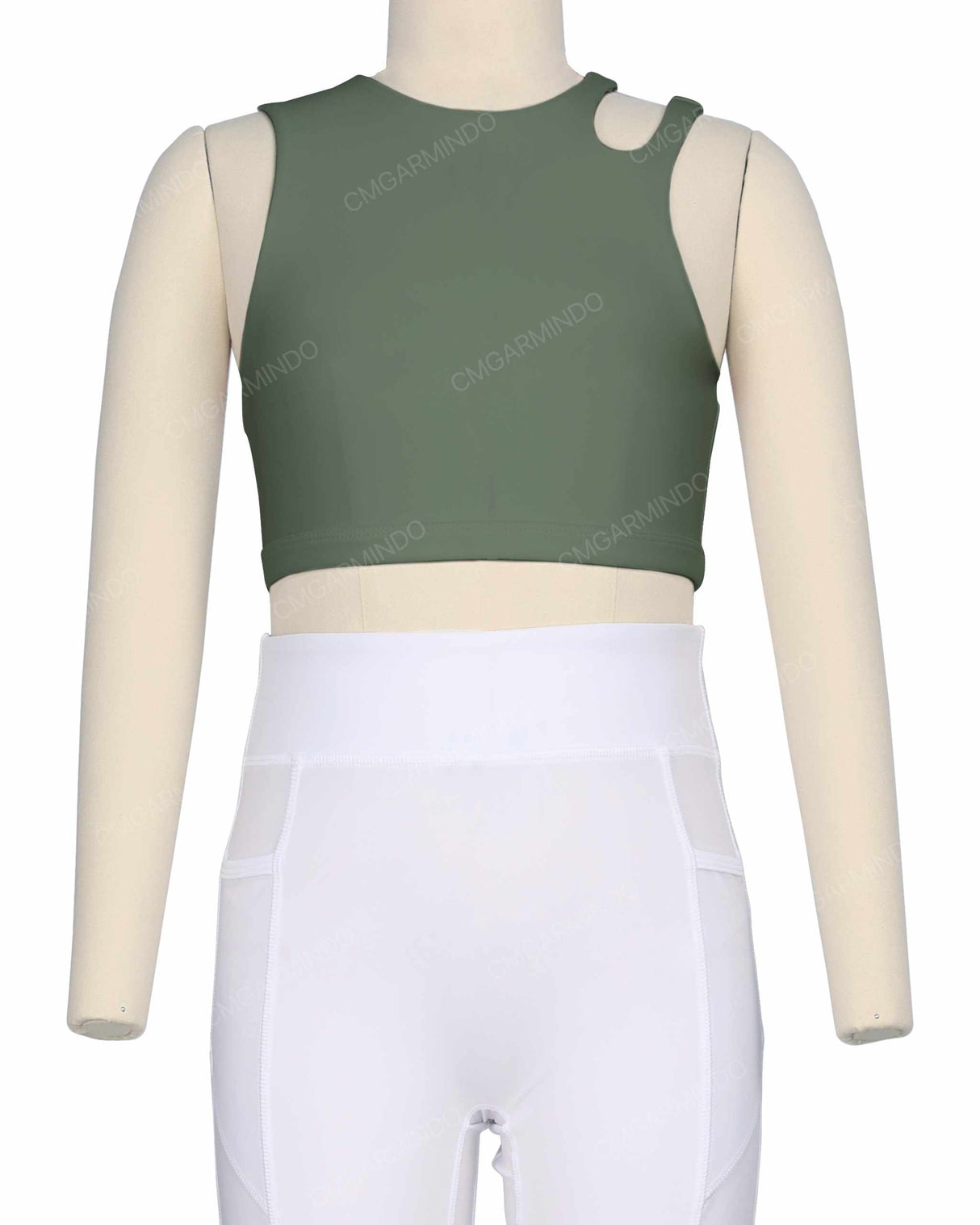 Sleeveless Shoulder Cut Out Top