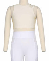 Sleeveless Shoulder Cut Out Top