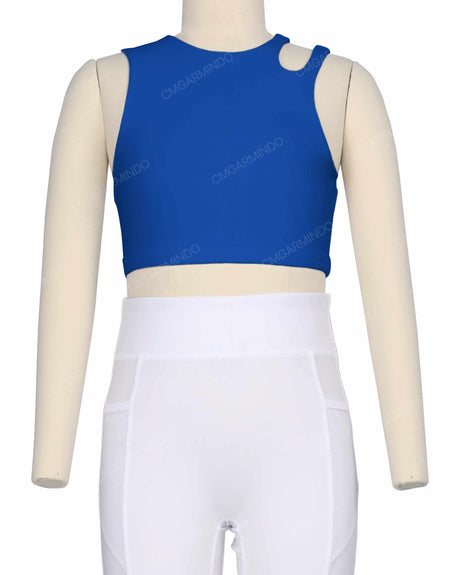 Sleeveless Shoulder Cut Out Top