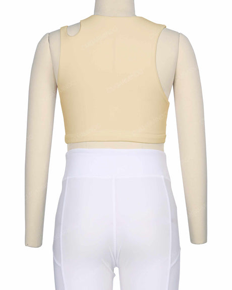 Sleeveless Shoulder Cut Out Top