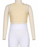 Sleeveless Shoulder Cut Out Top