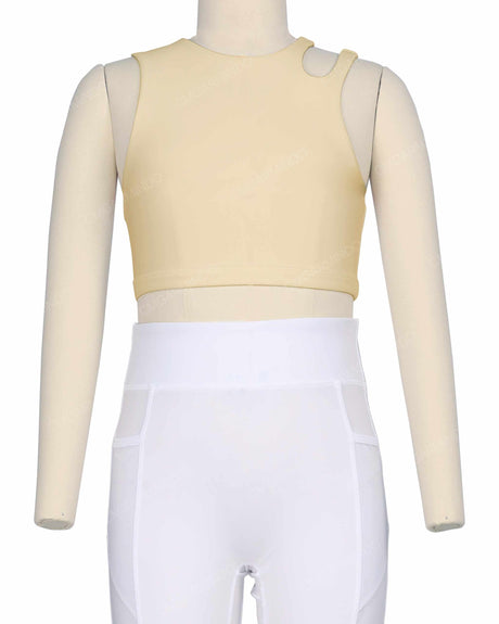 Sleeveless Shoulder Cut Out Top
