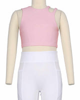 Sleeveless Shoulder Cut Out Top