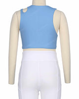 Sleeveless Shoulder Cut Out Top