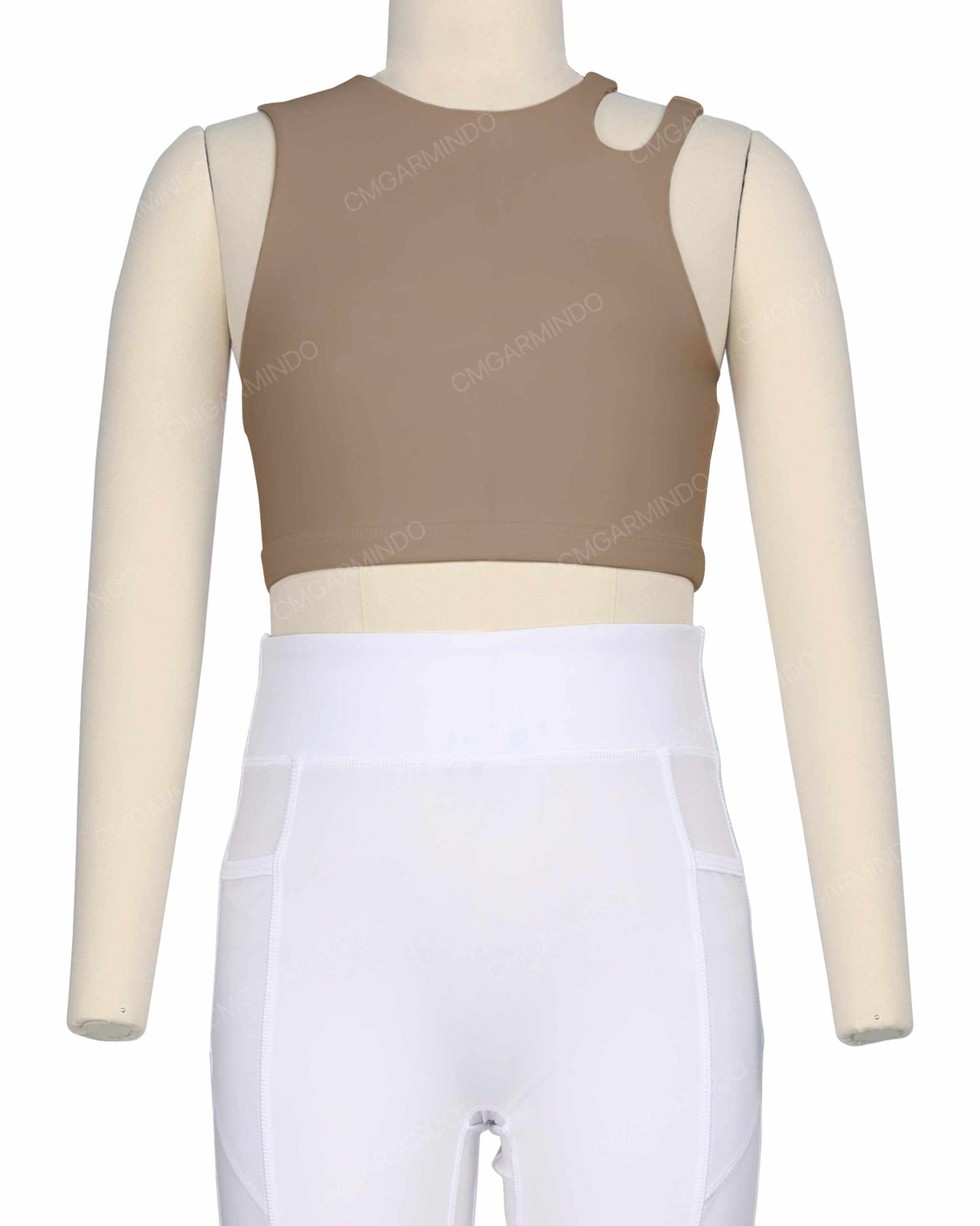 Sleeveless Shoulder Cut Out Top