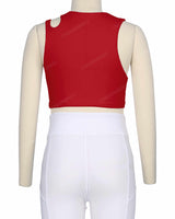Sleeveless Shoulder Cut Out Top