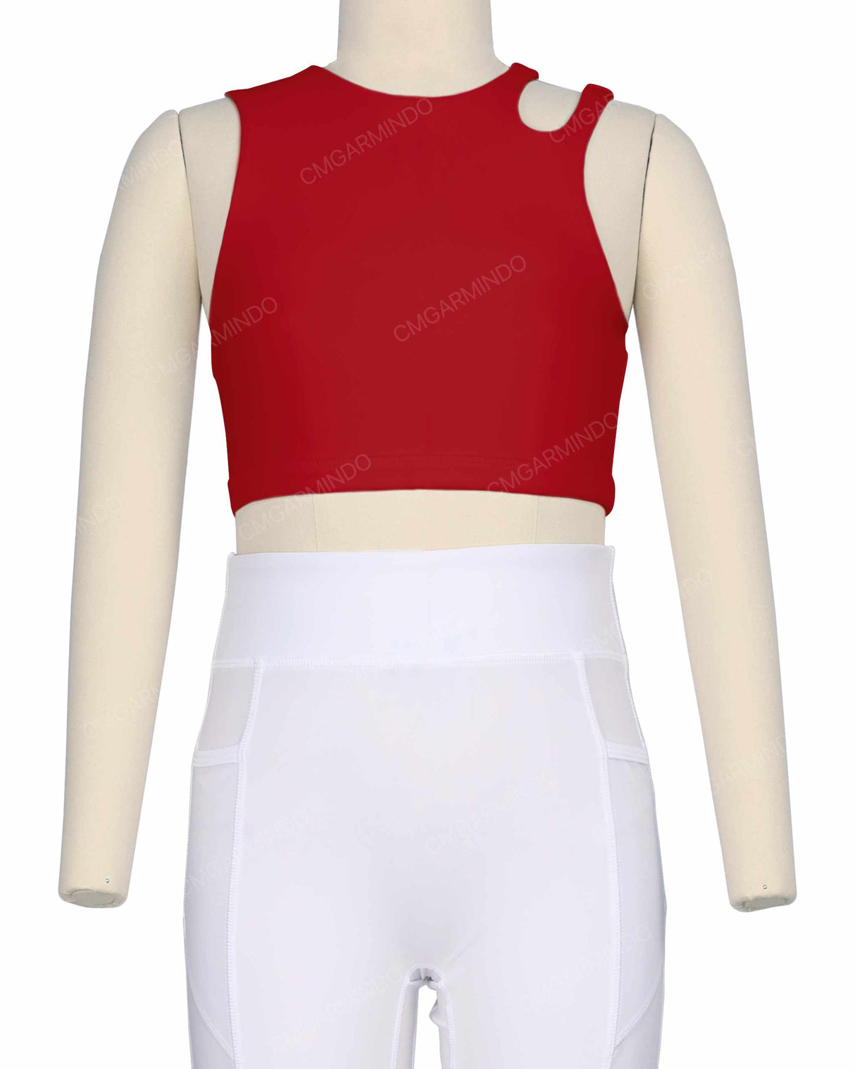 Sleeveless Shoulder Cut Out Top