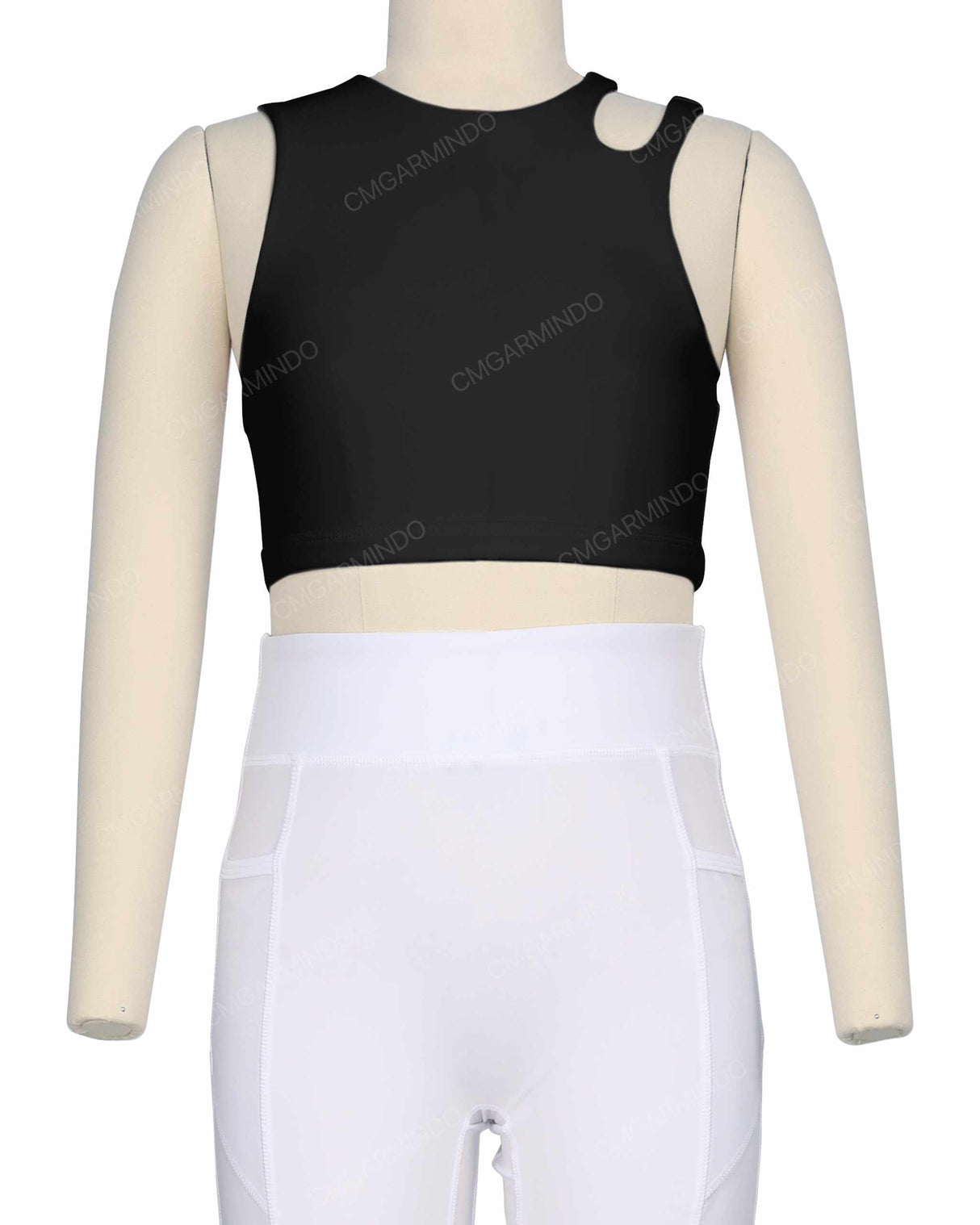 Sleeveless Shoulder Cut Out Top
