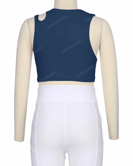 Sleeveless Shoulder Cut Out Top