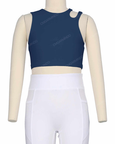 Sleeveless Shoulder Cut Out Top